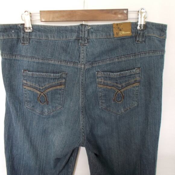 Vintage Z. Cavaricci Medium Wash Hi Rise Textured Bootcut Jeans Y2K Sz 12 - Picture 3 of 6